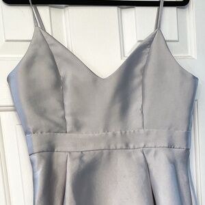 Silver Metallic Mini Dress